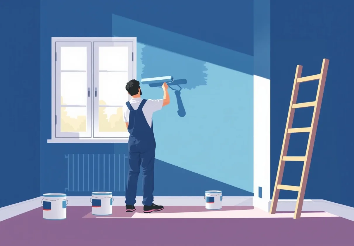 Peintre Coudekerque-Branche 59210 en intervention sur un chantier